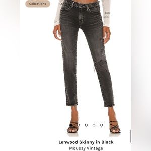 Moussy, Intentionally distressed black jeans, size 29